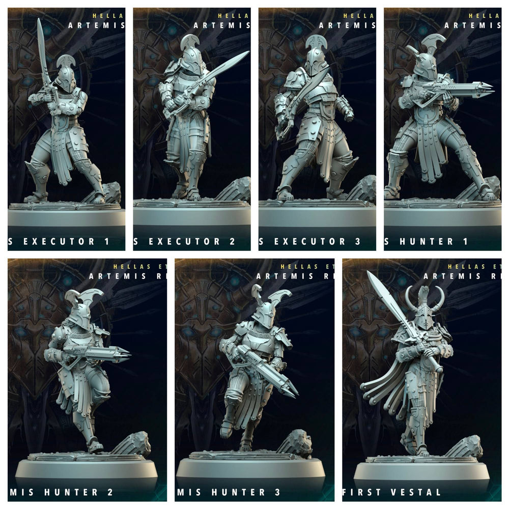 3D Printed Archvillain Games The First Vestal Artemis Hunters Executors Hellas Eternal Artemis Rising 28 32mm D&D (Online Only)