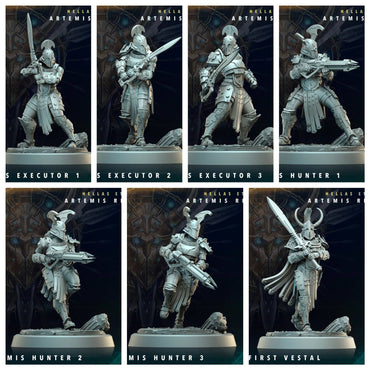 3D Printed Archvillain Games The First Vestal Artemis Hunters Executors Hellas Eternal Artemis Rising 28 32mm D&D (Online Only)