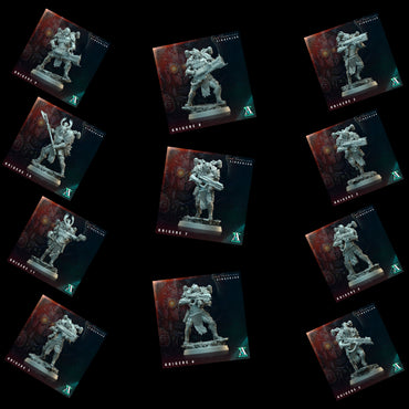 3D Printed Archvillain Games Krigere Far Frontiers Einherjar 28 32mm D&D (Online Only)