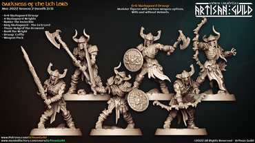 3D Printed Artisan Guild Skutagaard Draugar Darkness of the Lich Lord 28mm 32mm (Online Only)