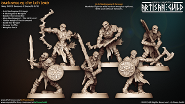 3D Printed Artisan Guild Skutagaard Draugar Darkness of the Lich Lord 28mm 32mm (Online Only)