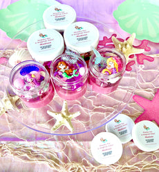 Custom Mermaid Play Dough Favors for Birthday Party Goodie Bags (ONLINE ORDER ONLY)