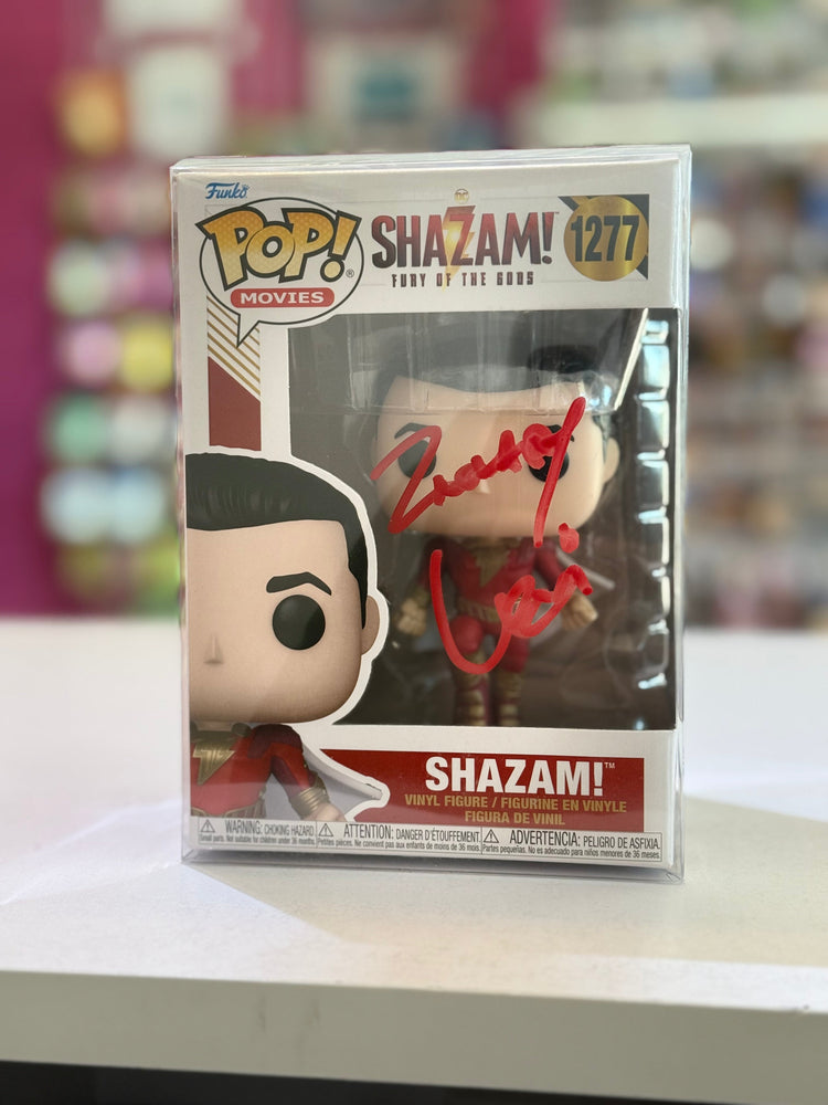 Funko POP! Movies: Shazam! Fury of the Gods - Shazam! 1277 SIGNED by Zachary Levi (ONLINE ORDER ONLY)