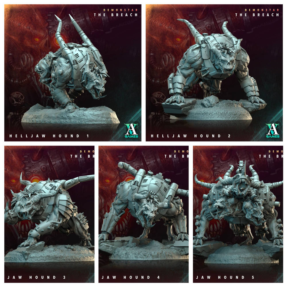 3D Printed Archvillain Games Demonstar The Breach - Helljaw Hound 28mm 32mm D&D (Online Only)