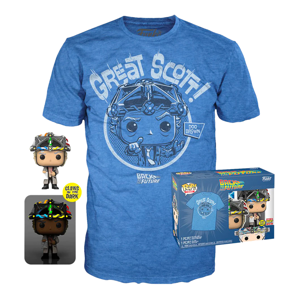[PRE-ORDER] Funko POP! Tee: Back to the Future - Doc with Helmet Boxed Tee (ONLINE ORDER ONLY)