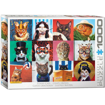 Funny Cats 1000 Piece Jigsaw Puzzle Eurographics (ONLINE ORDER ONLY)