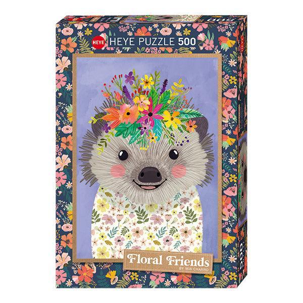 Funny Hedgehog Floral Friends 500 Piece Jigsaw Puzzle Heye (ONLINE ORDER ONLY)