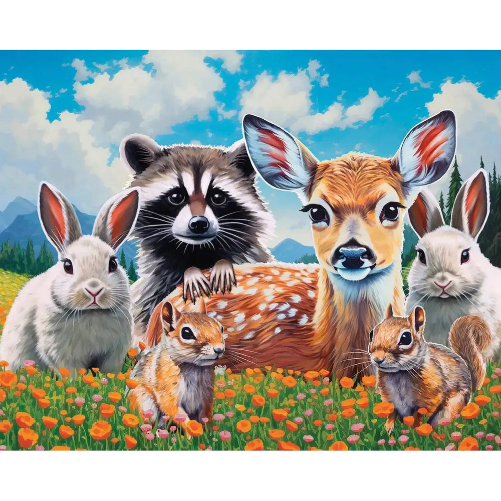Furry Forest Friends 300 Piece Soft Touch Jigsaw Puzzle Crown Point