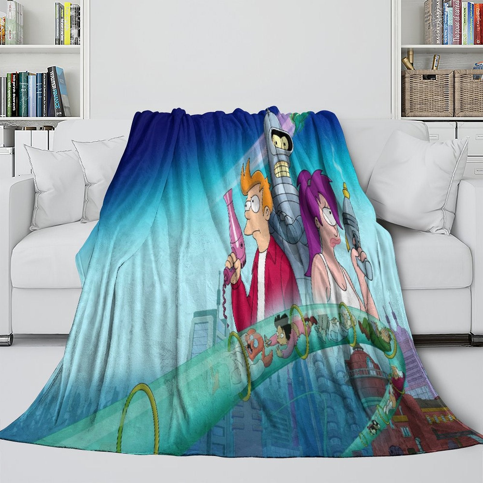 Futurama Blanket Flannel Fleece Throw Room Decoration (Online Order Only)