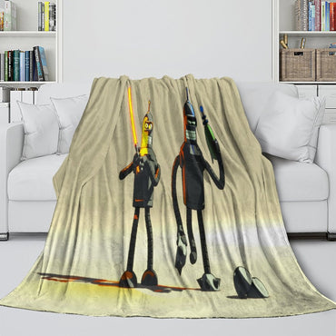 Futurama Blanket Flannel Fleece Throw Room Decoration (Online Order Only)