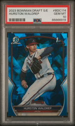 Graded 2023 Topps Bowman Draft Sapphire Hurston Waldrep #BDC114 Rookie RC Baseball Card PSA 10 Gem Mint (ONLINE ORDER ONLY)