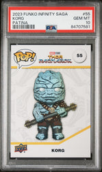 2023 UPPER DECK FUNKO POP MARVEL  KORG PATINA #55  PSA 10 (Online Order Only)