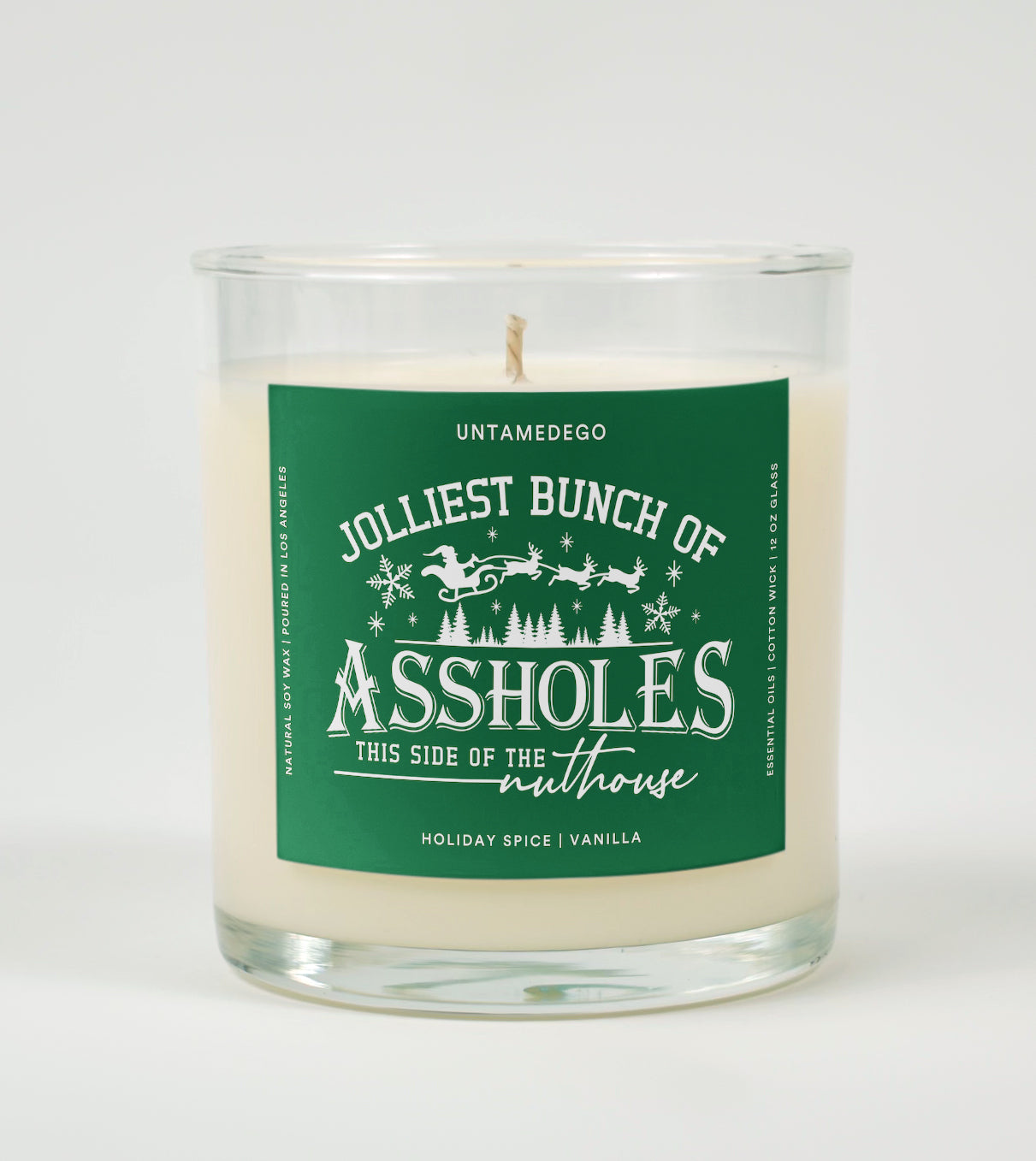 Jolliest Bunch Of Assholes On This Side Of The Nuthouse | Funny Christmas Candle (ONLINE ORDER ONLY)