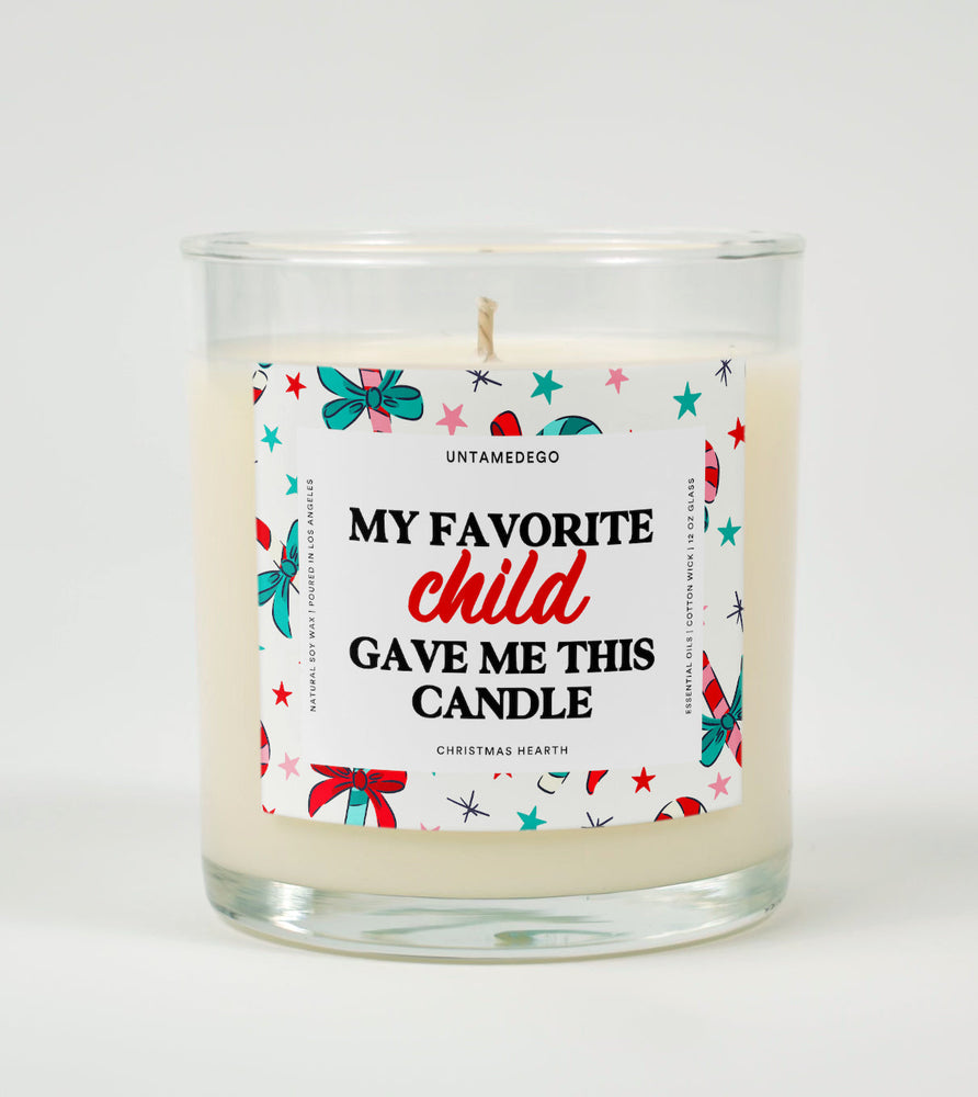 My Favorite Child Gave Me This Candle Christmas Glass Candle (ONLINE ORDER ONLY)