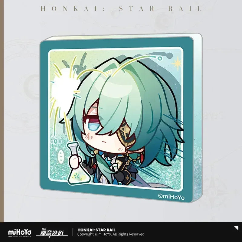 Honkai: Star Rail Pom-Pom Exhibition Series Acrylic Glitter Quicksand Refrigerator Magnets