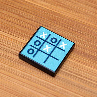 Tic-Tac-Toe - Custom Printed 2x2 Tile made using LEGO parts (Online Order Only)