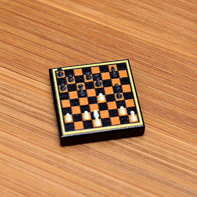 Chess Printed 2x2 Tile made using LEGO parts - B3 Customs (Online Order Only)