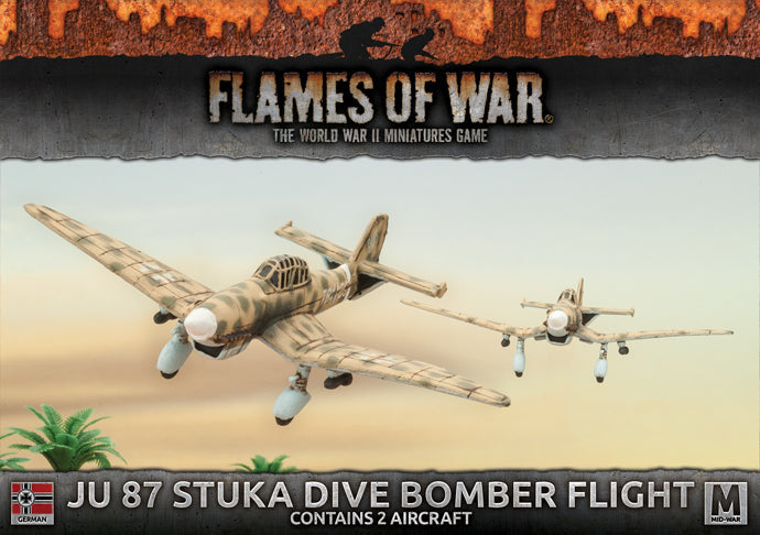 Flames of War: German Ju 87 Stuka Dive Bomber Flight (Mid War-Afrika Korps) (ONLINE ORDER ONLY)