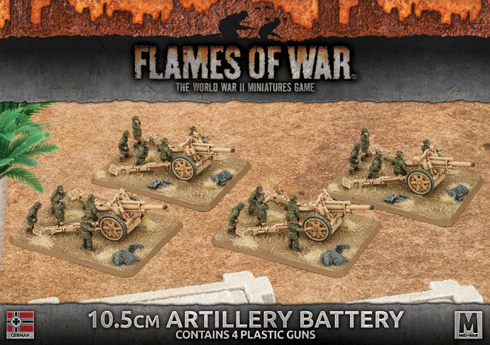 Flames of War: German 10.5cm Artillery Battery (Mid War) (ONLINE ORDER ONLY)