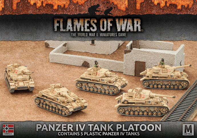 Flames of War: German Panzer IV Platoon (Mid War-Afrika Korps) (ONLINE ORDER ONLY)
