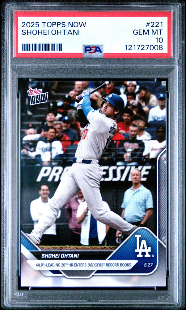Graded 2025 Topps Now Shohei Ohtani #221 Baseball Card PSA 10 Gem Mint (ONLINE ORDER ONLY)