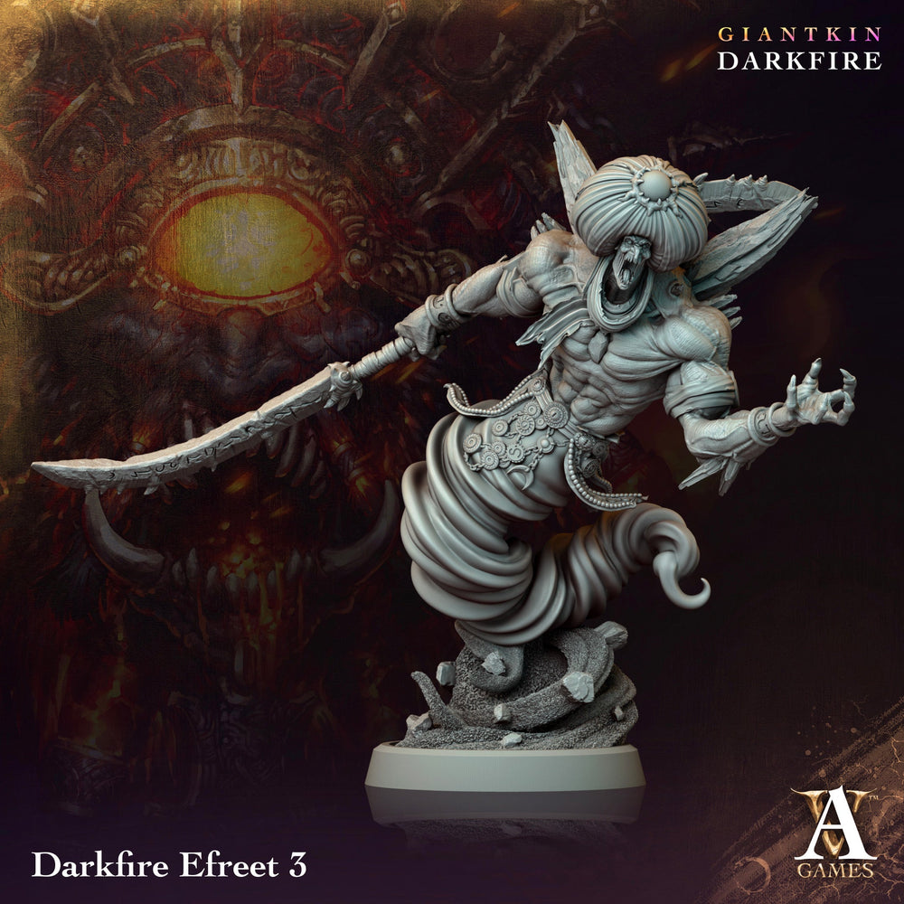 3D Printed Archvillain Games Darkfire Efreet Giantkin Darkfire 28 32mm D&D (Online Only)