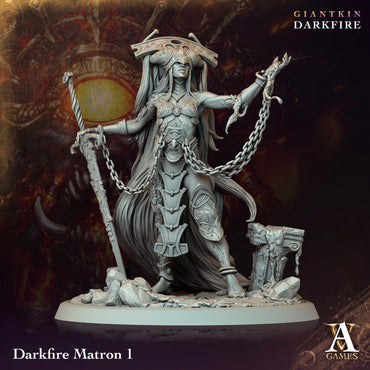 3D Printed Archvillain Games Darkfire Matron Giantkin Darkfire Archvillain Society Vol. XXXIV 28 32mm D&D (Online Only)