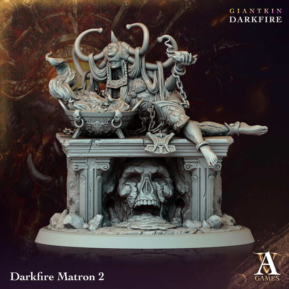 3D Printed Archvillain Games Darkfire Matron Giantkin Darkfire Archvillain Society Vol. XXXIV 28 32mm D&D (Online Only)