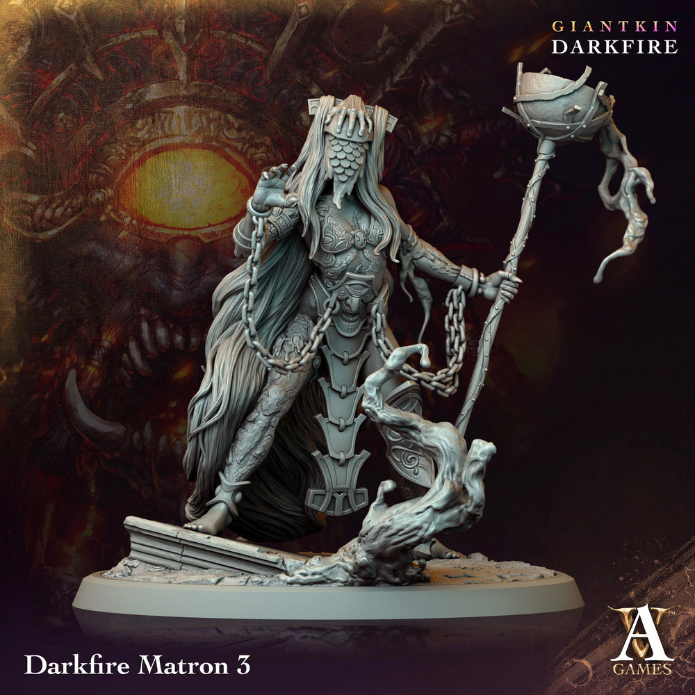 3D Printed Archvillain Games Darkfire Matron Giantkin Darkfire Archvillain Society Vol. XXXIV 28 32mm D&D (Online Only)