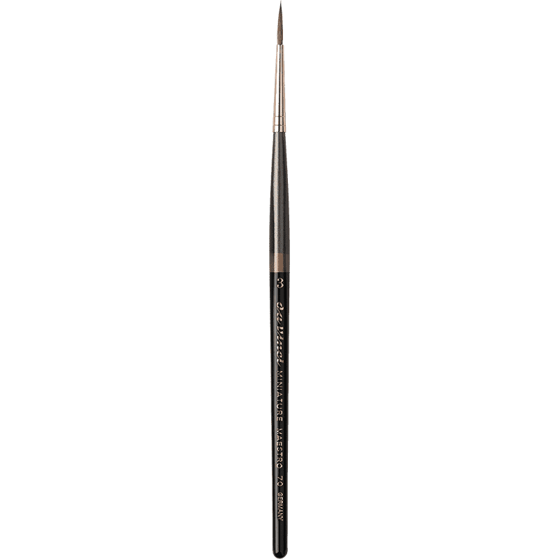 Da Vinci: Miniature Maestro - Kolinsky Red Sable Brush - Series 70 - Size 3 - Round, Extra Long and Extra Pointed (ONLINE ORDER ONLY)