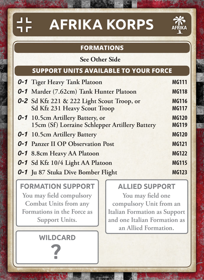 Flames of War: German Afrika Korps Rifle Platoon (Mid War) (ONLINE ORDER ONLY)
