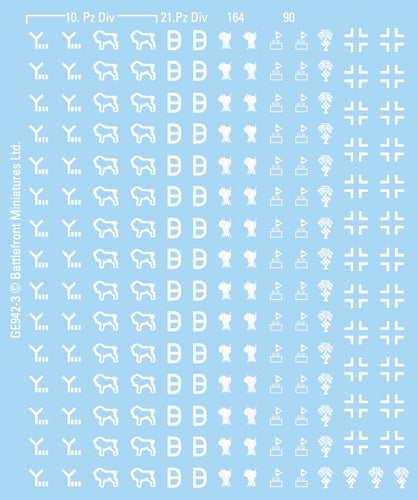 Flames of War: German DAK Decals (ONLINE ORDER ONLY)