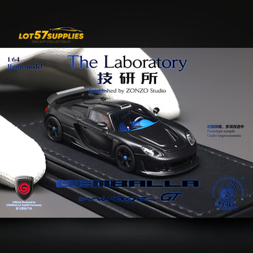 The Laboratory X ZONZO Gemballa Mirage GT MATTE BLACK 1:64 Resin (ONLINE ORDER ONLY)