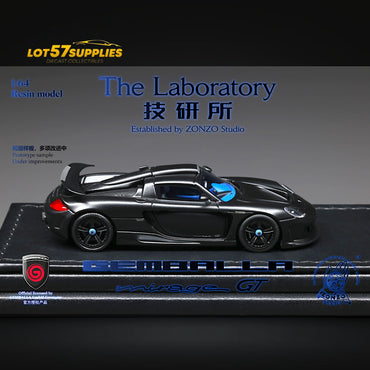 The Laboratory X ZONZO Gemballa Mirage GT MATTE BLACK 1:64 Resin (ONLINE ORDER ONLY)