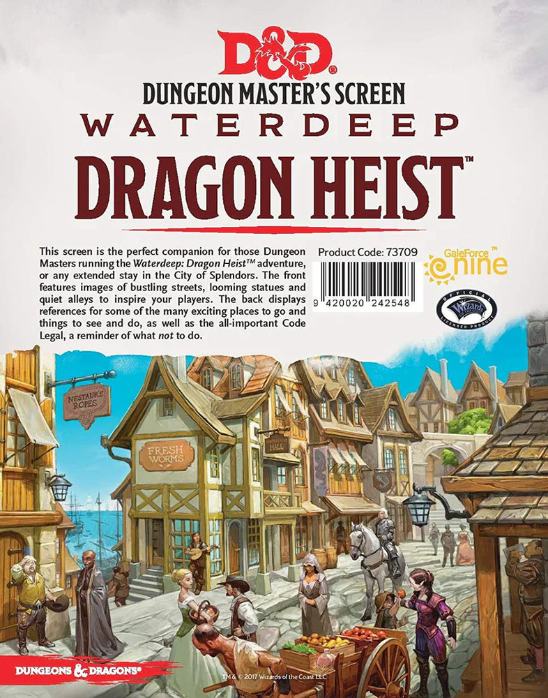 D&D: Waterdeep Dragon Heist - Dungeon Master Screen (ONLINE ORDER ONLY)