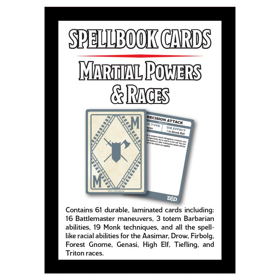 D&D Spellbook Cards: Martial Powers & Races (ONLINE ORDER ONLY)