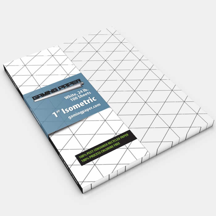 GGP1004 1in Isometric Gaming Paper 1 Pack of 100 Sheets Gaming Paper (ONLINE ORDER ONLY)