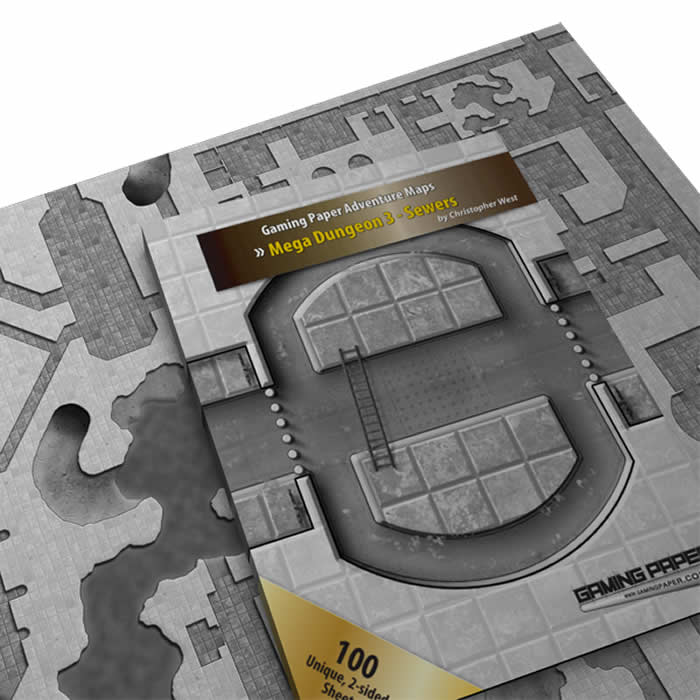 GGP6122 Sewers Mega Dungeon 3 Adventure Maps Gaming Paper (ONLINE ORDER ONLY)