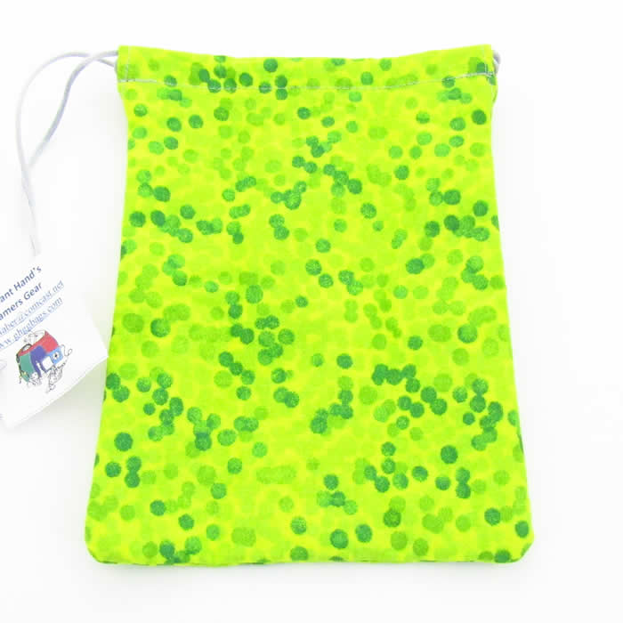 GHGCB1018 Lime Spash Cotton Gamers Dice Bag (5in x 7in) Gallant Hands (ONLINE ORDER ONLY)