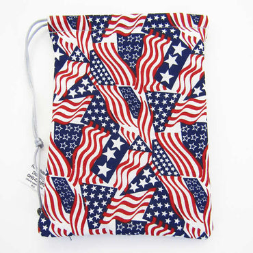 GHGCB1019 Red White and Blue Cotton Gamers Dice Bag (5in x 7in) (ONLINE ORDER ONLY)