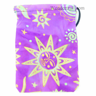 GHGCB1024 Golden Suns Dice Bag 7inx5in Drawstring Gallant Hands Gamers Gear (ONLINE ORDER ONLY)