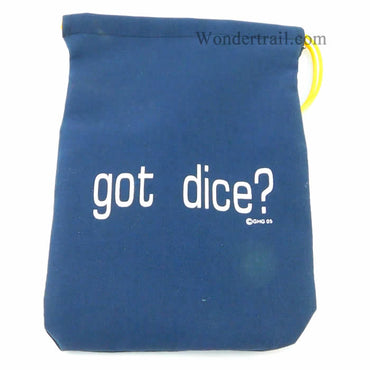 GHGCB1028 Got Dice? Dice Bag 7inx5in Drawstring Gallant Hands Gamers Gear (ONLINE ORDER ONLY)