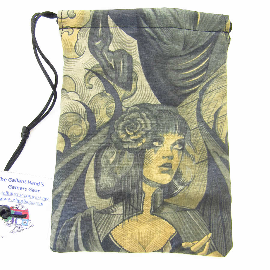 GHGCB1030 Haunted Dice Bag Cotton 7inx5in Drawstring (ONLINE ORDER ONLY)