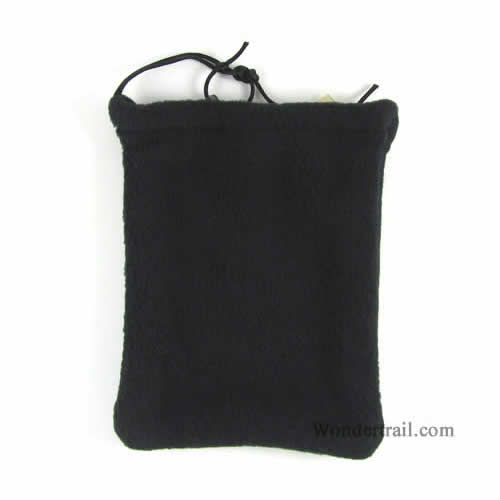 GHGFL3001 Black Fleece 2-Pocket Gamers Dice Bag 7inx5in Drawstring (ONLINE ORDER ONLY)
