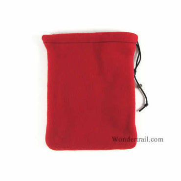 GHGFL3002 Red Fleece 2-Pocket Gamers Dice Bag 7inx5in Drawstring (ONLINE ORDER ONLY)