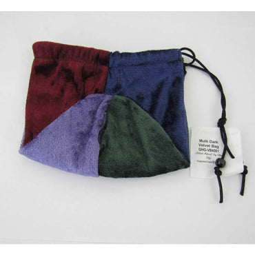 GHGVB4001 Multi Dark Color Velvet Dice Bag 7inx5in Drawstring (ONLINE ORDER ONLY)