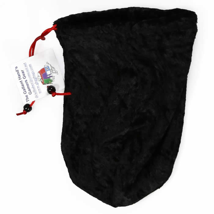 GHGVB4012 Black Ninja Velvet Dice Bag 7inx5in Drawstring (ONLINE ORDER ONLY)