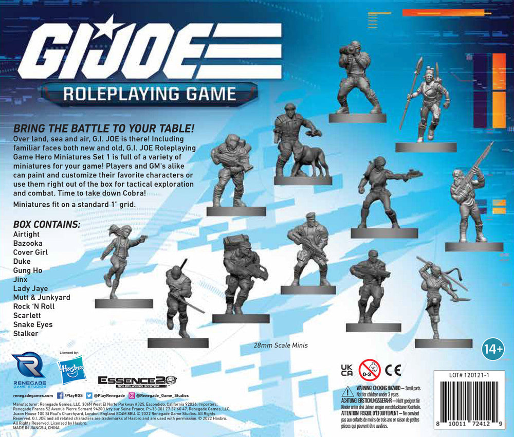 G.I. JOE RPG: Hero Miniatures - Set 1 (ONLINE ORDER ONLY)