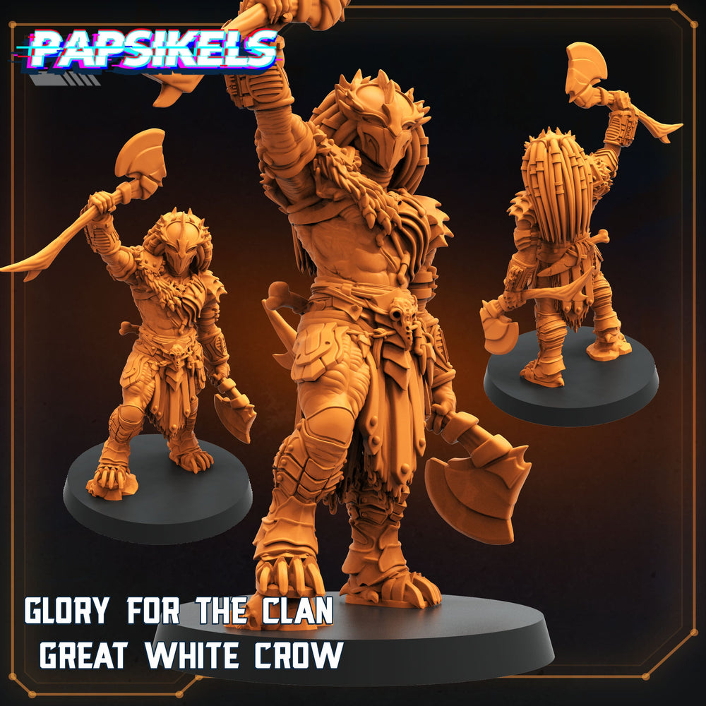 3D Printed Papsikels Glory For The Clan Great White Crow 28mm 32mm (Online Only)