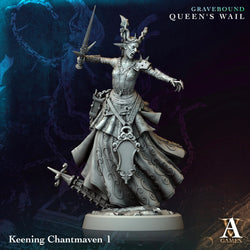 3D Printed Archvillain Games Keening Chantmaven Gravebound Queen's Wail 28 32mm D&D (Online Only)